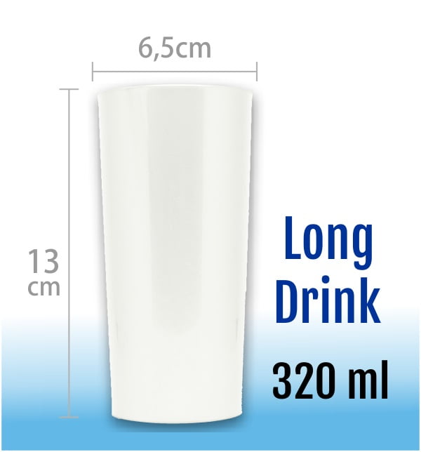 Copo Long Drink 320ml Liso Sem Personalizar Caixa com 50 ou 100 unidades