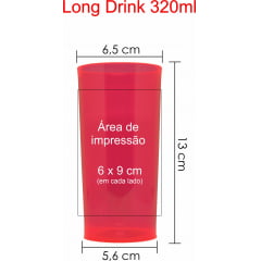 Copos Casamento - Copos Personalizados Long Drink 320 ml